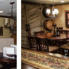 Before and After – European wine tasting room makeover for this Franklin TN client